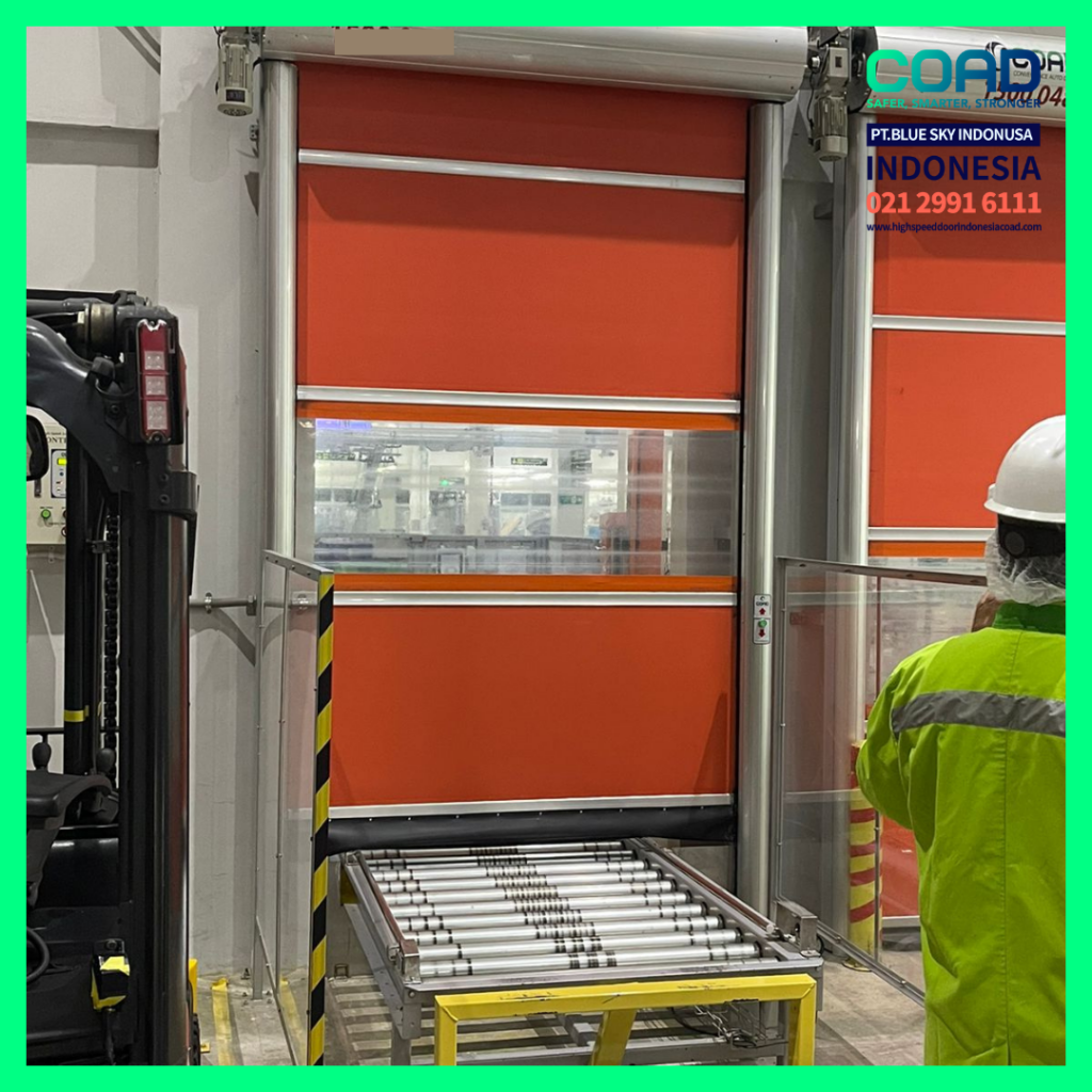 high speed door, coad indonesia, pintu otomatis, high speed door indonesia, instalasi cepat, pintu gudang minimalis