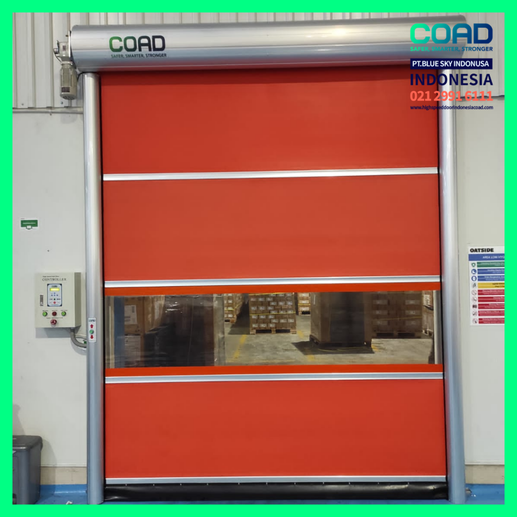 high speed door, coad indonesia, pintu otomatis, high speed door indonesia, instalasi cepat, pintu gudang minimalis