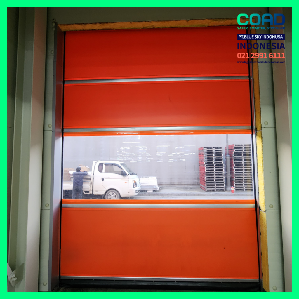 high speed door, coad indonesia, pintu otomatis, high speed door indonesia, instalasi cepat, pintu gudang minimalis