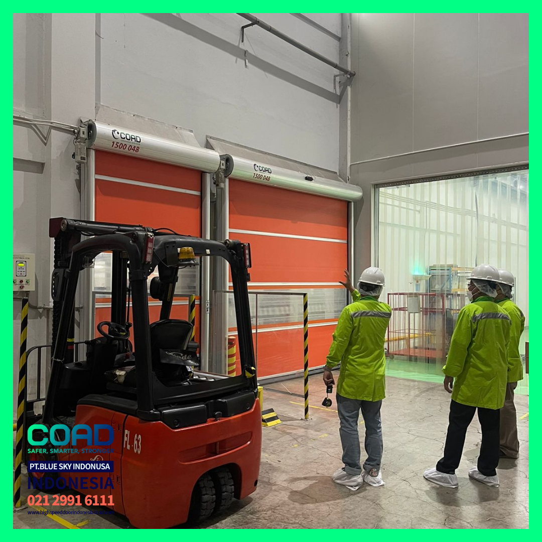 high speed door, coad indonesia, pintu otomatis, high speed door indonesia, instalasi cepat, pintu gudang minimalis