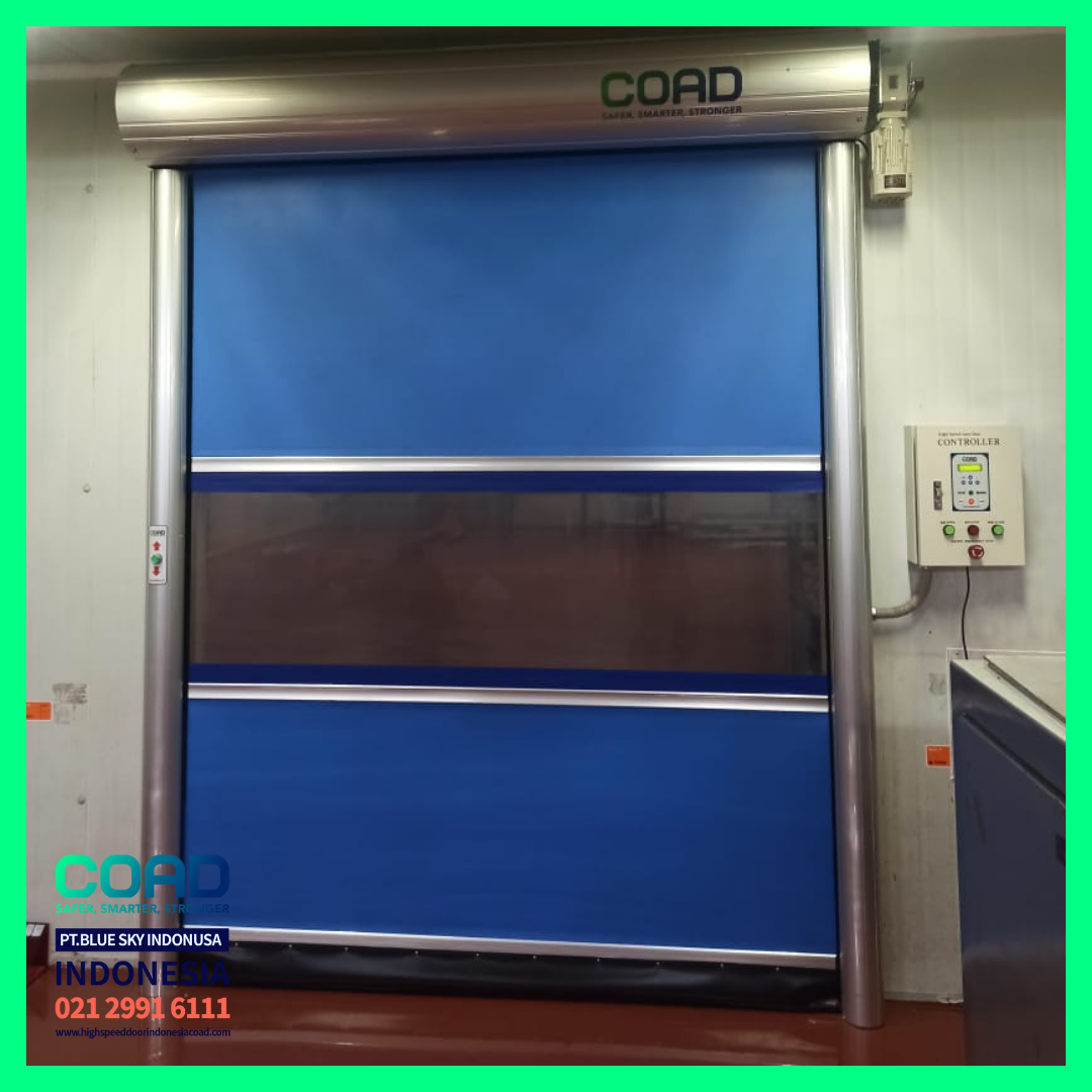 high speed door, coad indonesia, pintu otomatis, high speed door indonesia, instalasi cepat, pintu gudang minimalis