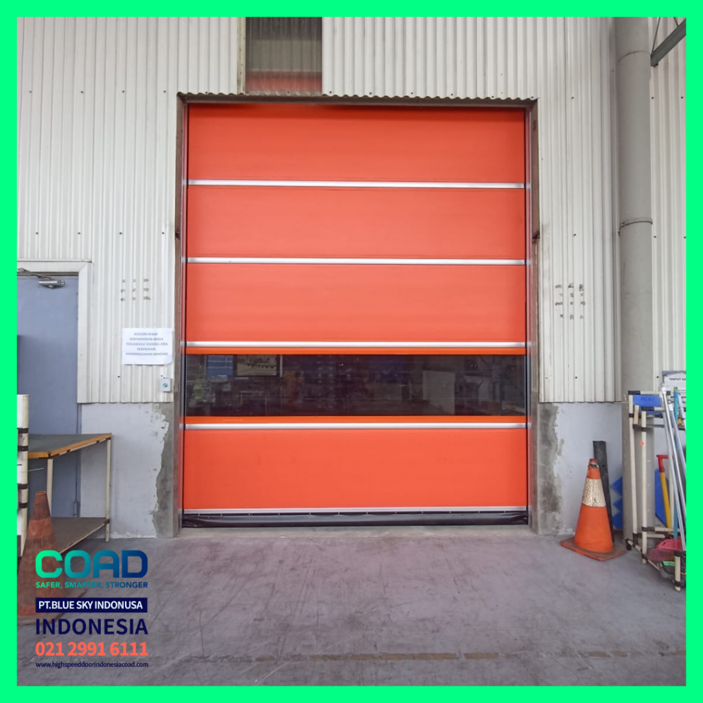 high speed door, coad indonesia, pintu otomatis, high speed door indonesia, instalasi cepat, pintu gudang minimalis