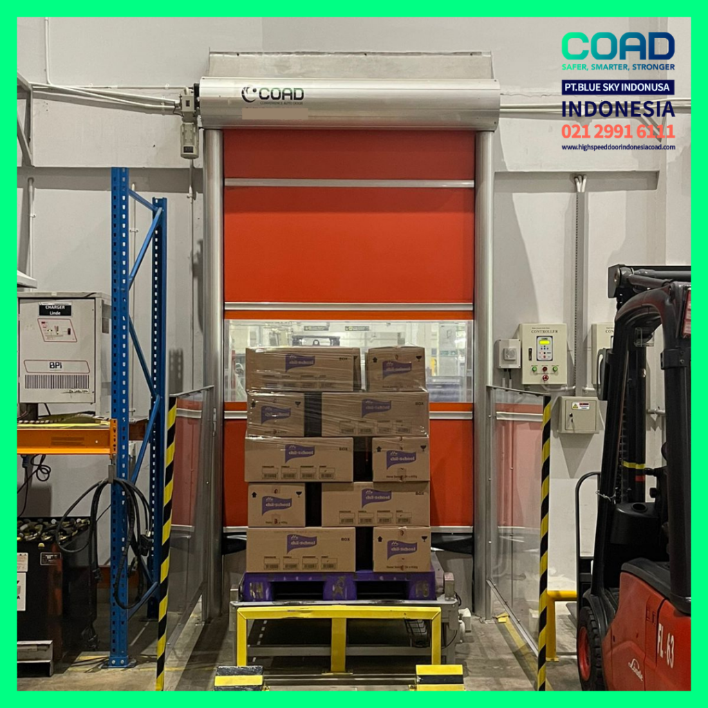 high speed door, coad indonesia, pintu otomatis, high speed door indonesia, instalasi cepat, pintu gudang minimalis