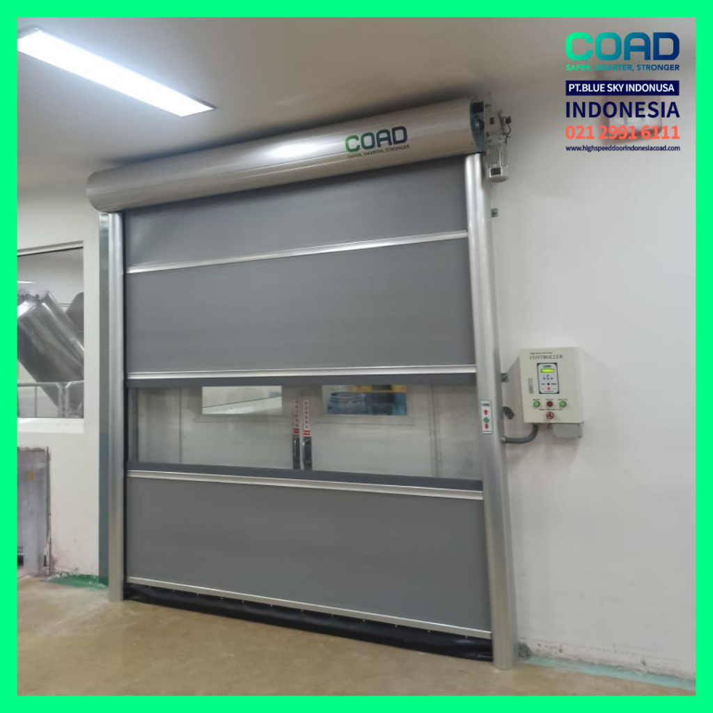 high speed door, coad indonesia, pintu otomatis, high speed door indonesia, instalasi cepat, pintu gudang minimalis