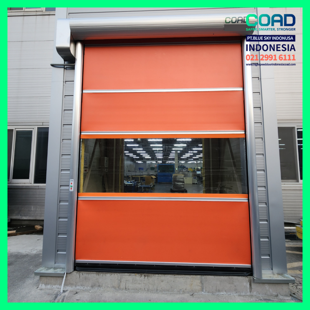 high speed door, coad indonesia, pintu otomatis, high speed door indonesia, instalasi cepat, pintu gudang minimalis