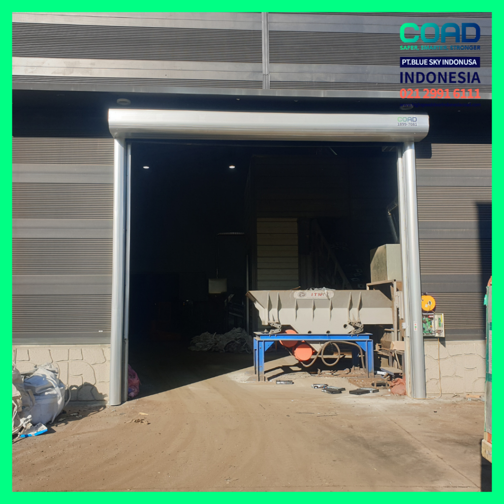 high speed door, coad indonesia, pintu otomatis, high speed door indonesia, instalasi cepat, pintu gudang minimalis