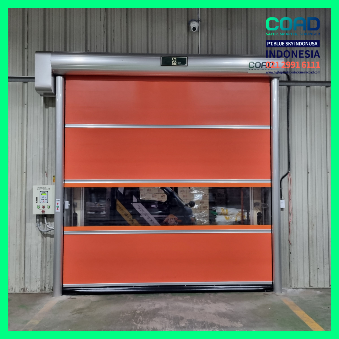 high speed door, coad indonesia, pintu otomatis, high speed door indonesia, instalasi cepat, pintu gudang minimalis