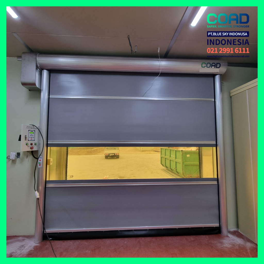 high speed door, coad indonesia, pintu otomatis, high speed door indonesia, instalasi cepat, pintu gudang minimalis
