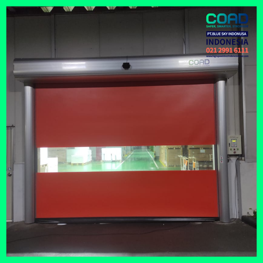 high speed door, coad indonesia, pintu otomatis, high speed door indonesia, instalasi cepat, pintu gudang minimalis