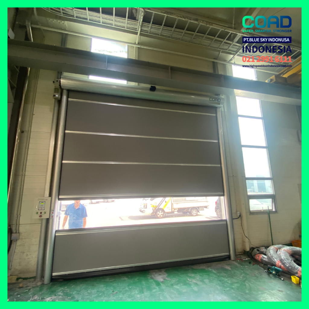 high speed door, coad indonesia, pintu otomatis, high speed door indonesia, instalasi cepat, pintu gudang minimalis