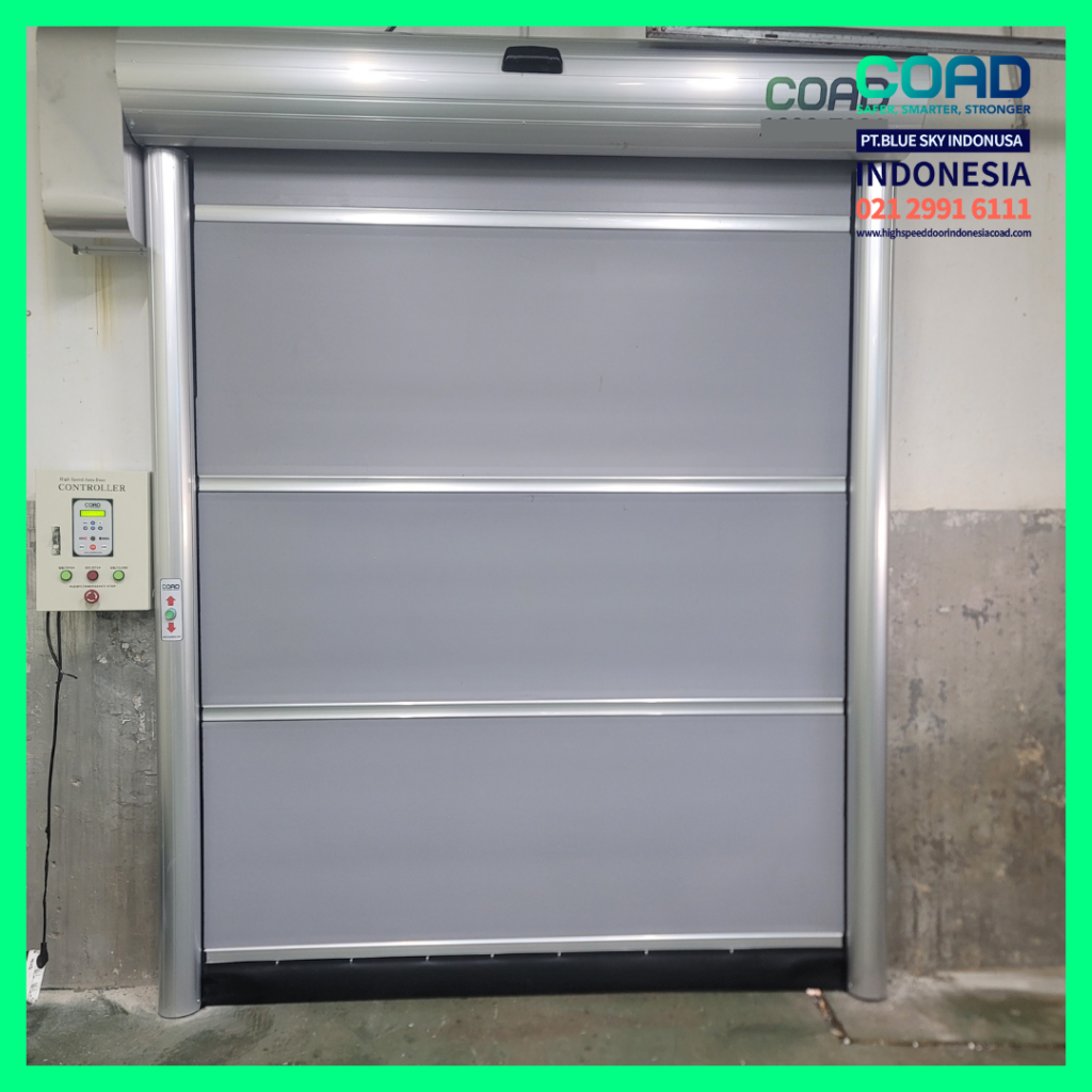 high speed door, coad indonesia, pintu otomatis, high speed door indonesia, instalasi cepat, pintu gudang minimalis