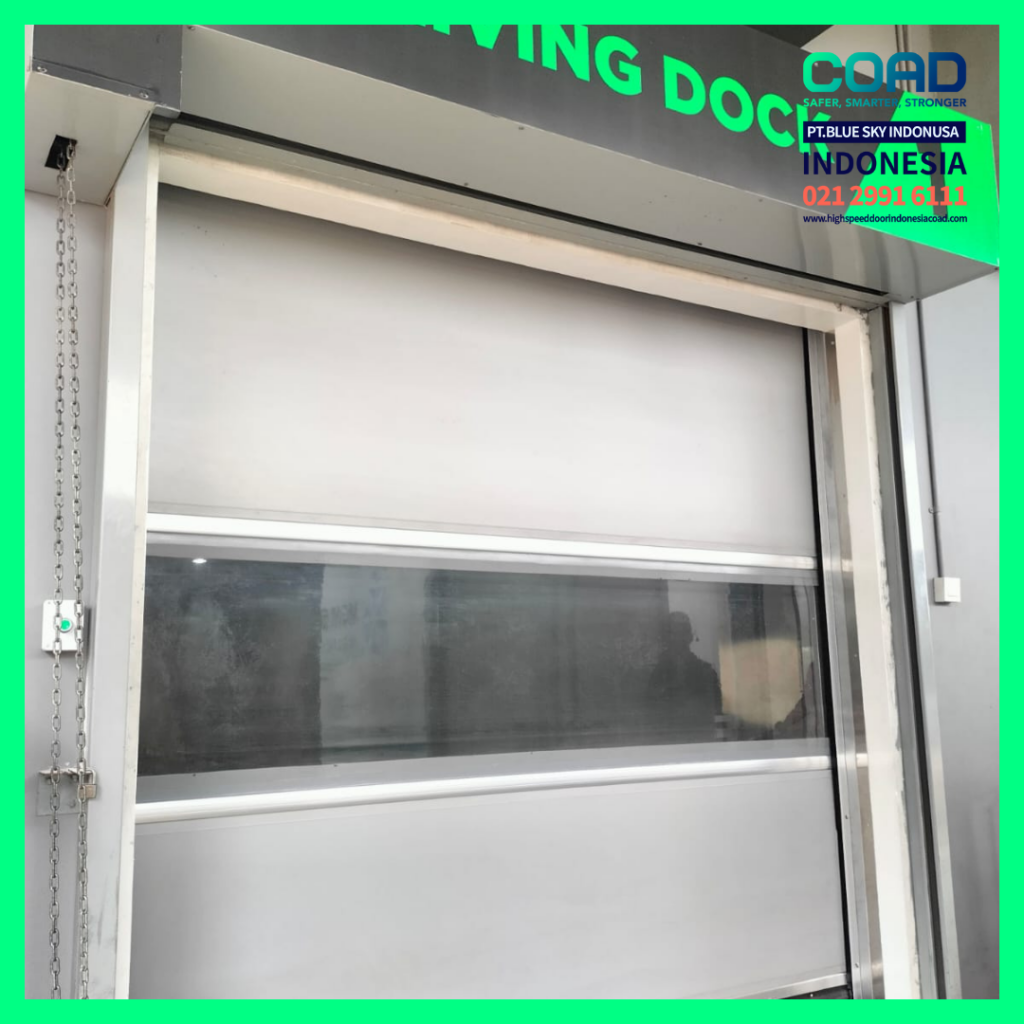 high speed door, coad indonesia, pintu otomatis, high speed door indonesia, instalasi cepat, pintu gudang minimalis