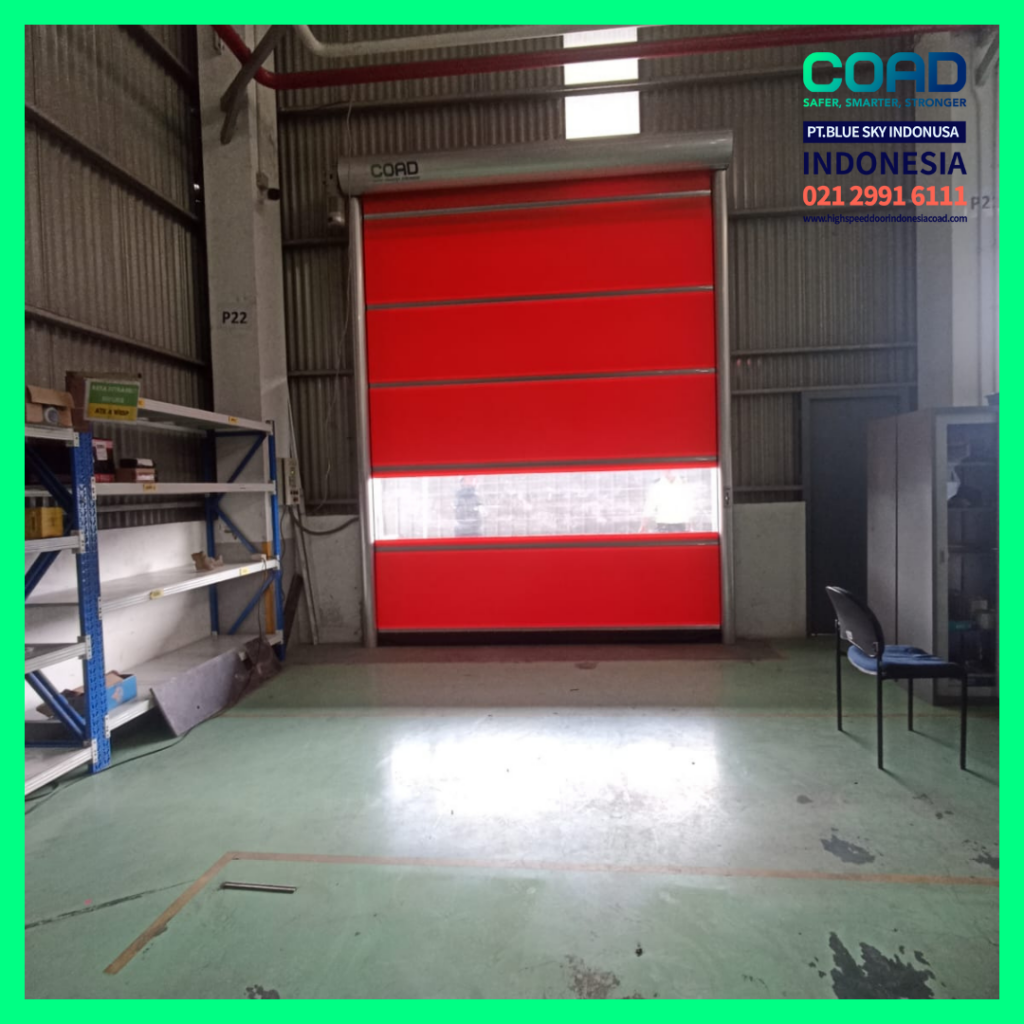 high speed door, coad indonesia, pintu otomatis, high speed door indonesia, instalasi cepat, pintu gudang minimalis