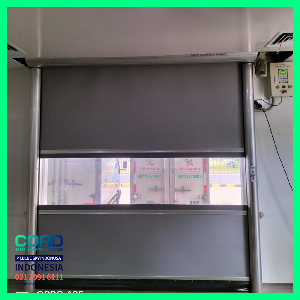 high speed door, coad indonesia, pintu otomatis, high speed door indonesia, instalasi cepat, pintu gudang minimalis
