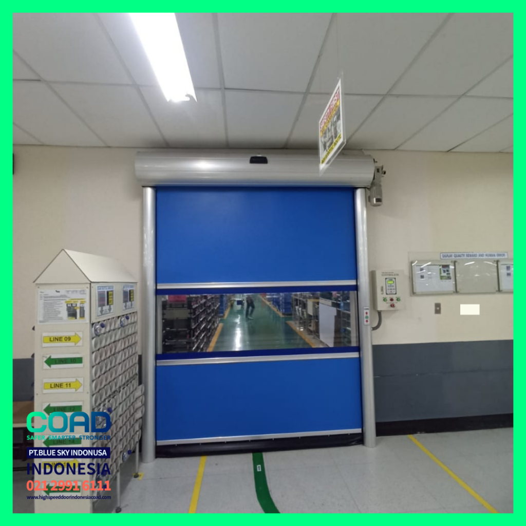 high speed door, coad indonesia, pintu otomatis, high speed door indonesia, instalasi cepat, pintu gudang minimalis