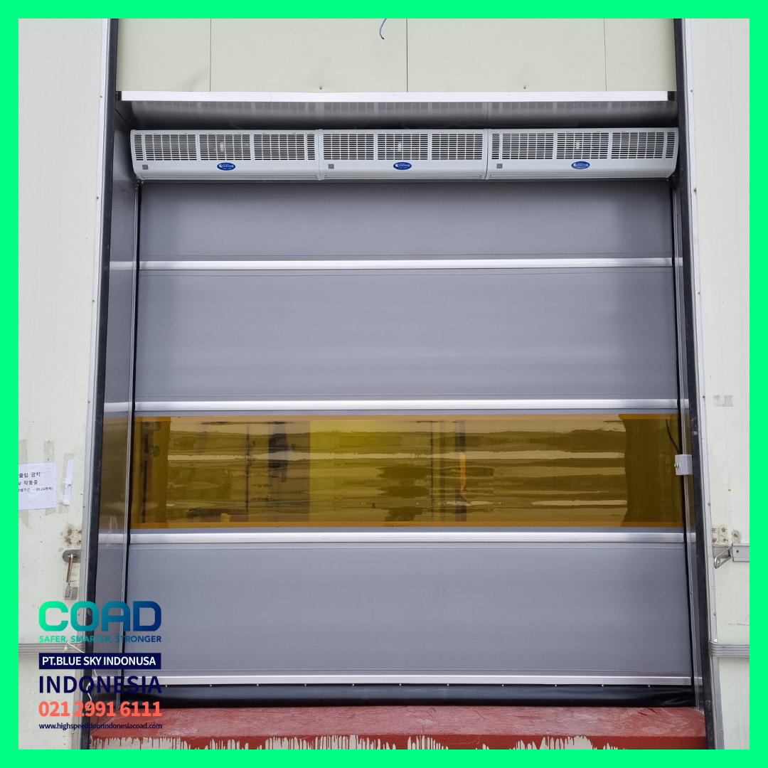 high speed door, coad indonesia, pintu otomatis, high speed door indonesia, instalasi cepat, pintu gudang minimalis