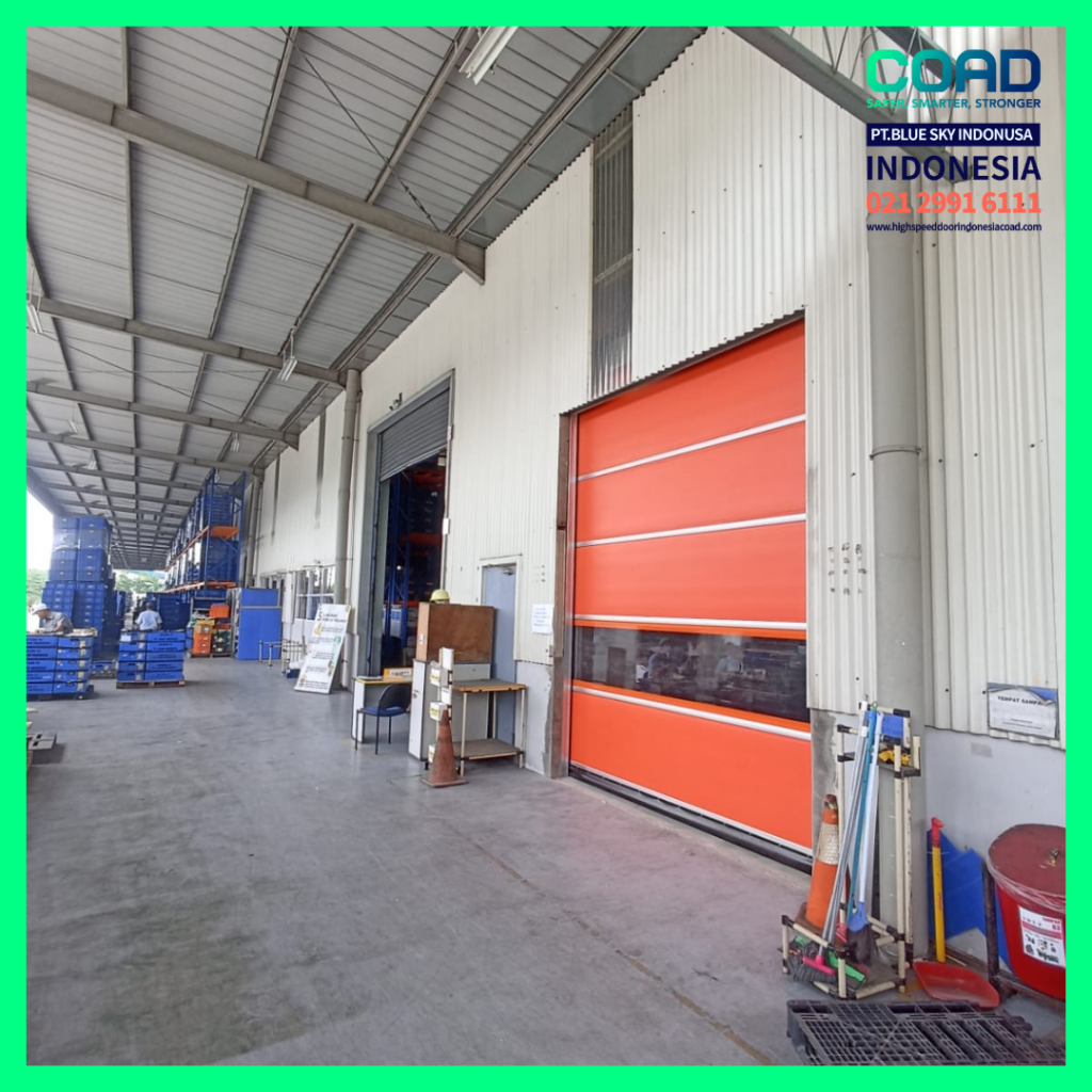 high speed door, coad indonesia, pintu otomatis, high speed door indonesia, instalasi cepat, pintu gudang minimalis