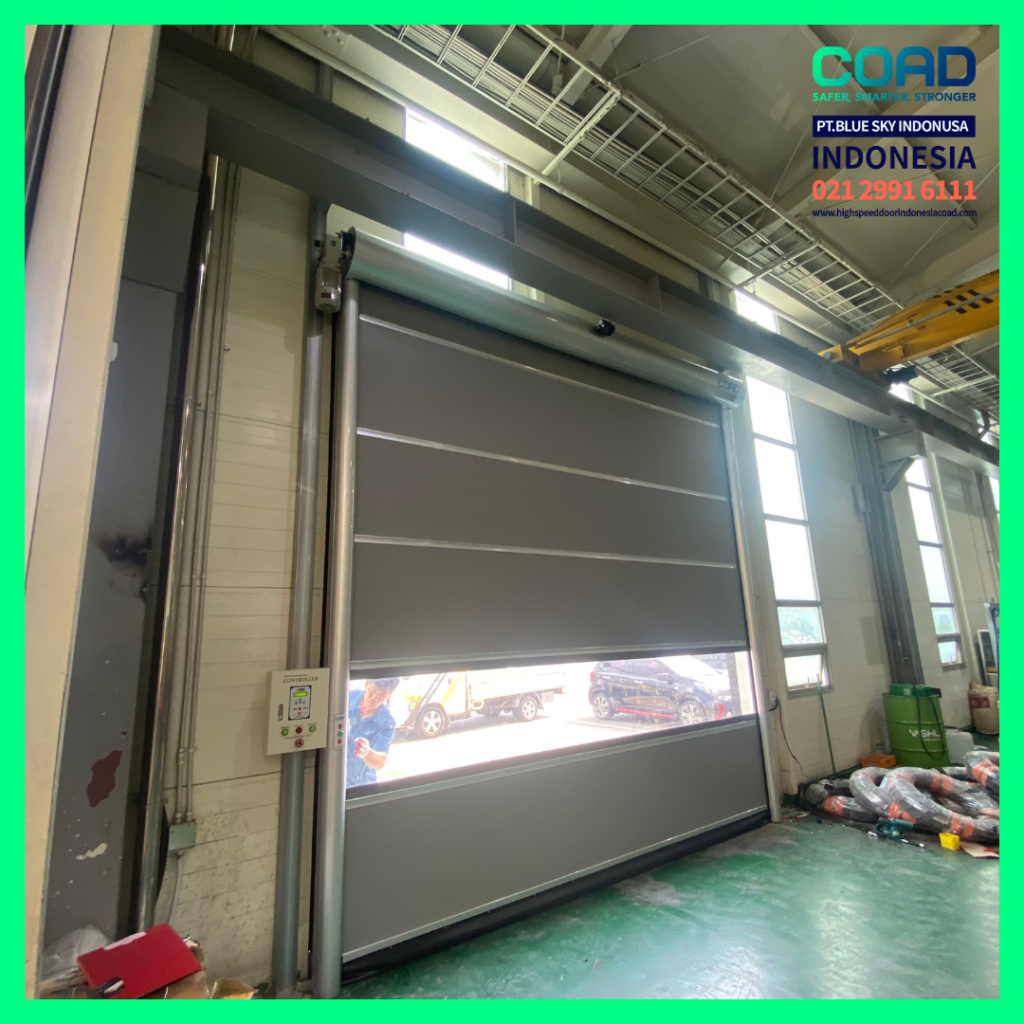 high speed door, coad indonesia, pintu otomatis, high speed door indonesia, instalasi cepat, pintu gudang minimalis
