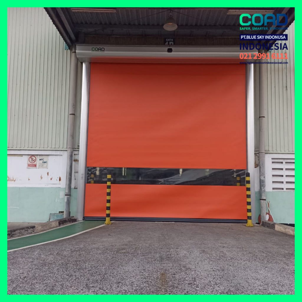 high speed door, coad indonesia, pintu otomatis, high speed door indonesia, instalasi cepat, pintu gudang minimalis