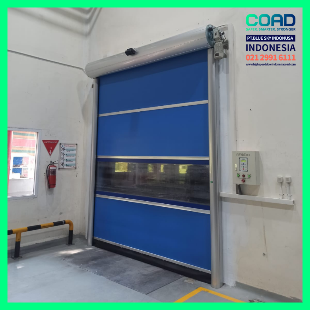 high speed door, coad indonesia, pintu otomatis, high speed door indonesia, instalasi cepat, pintu gudang minimalis