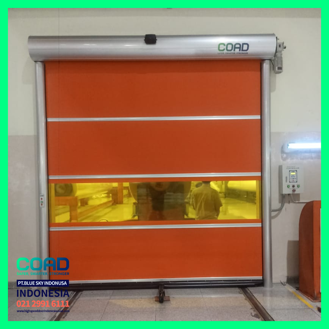 high speed door, coad indonesia, pintu otomatis, high speed door indonesia, instalasi cepat, pintu gudang minimalis