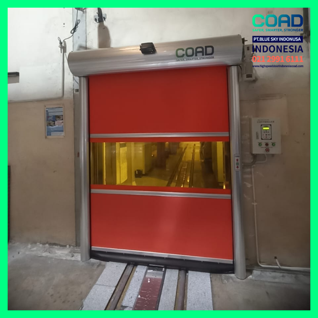 high speed door, coad indonesia, pintu otomatis, high speed door indonesia, instalasi cepat, pintu gudang minimalis