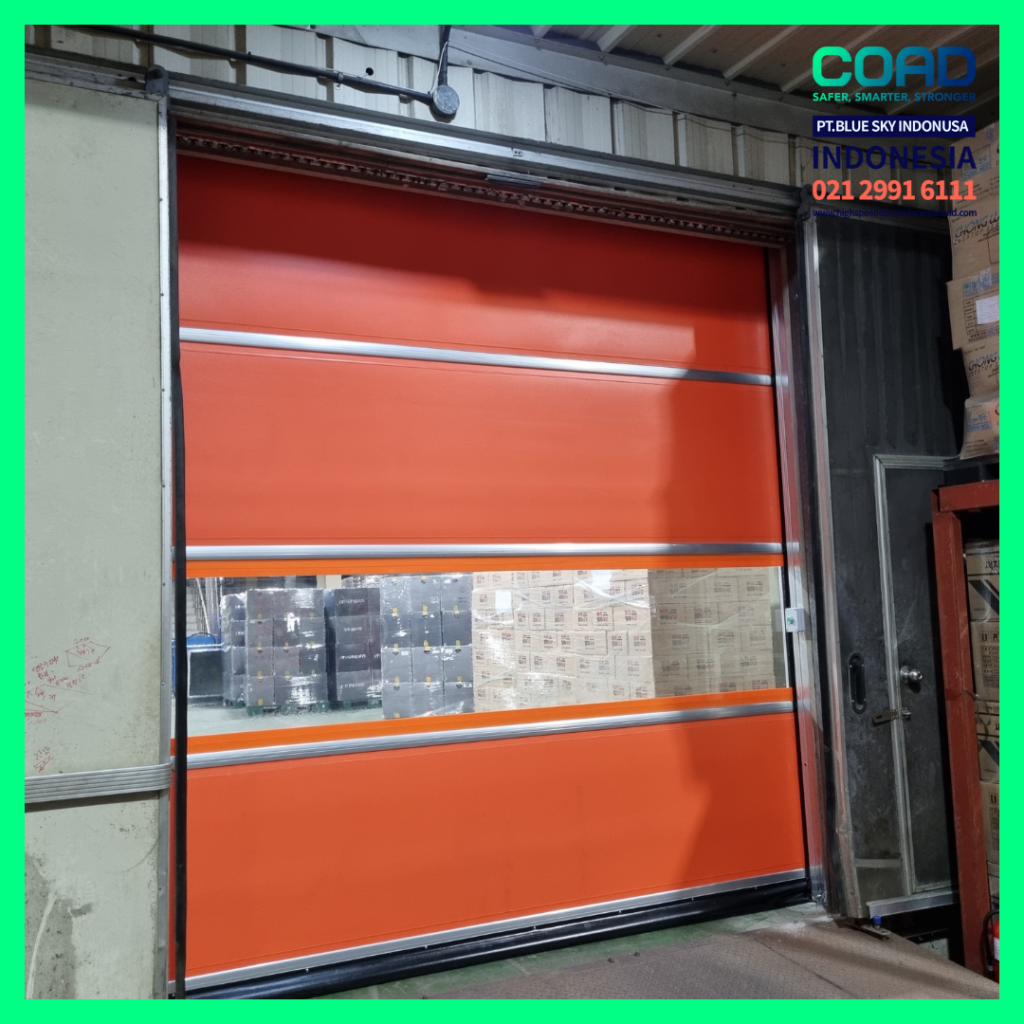 high speed door, coad indonesia, pintu otomatis, high speed door indonesia, instalasi cepat, pintu gudang minimalis