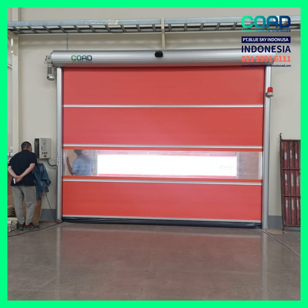 high speed door, coad indonesia, pintu otomatis, high speed door indonesia, instalasi cepat, pintu gudang minimalis
