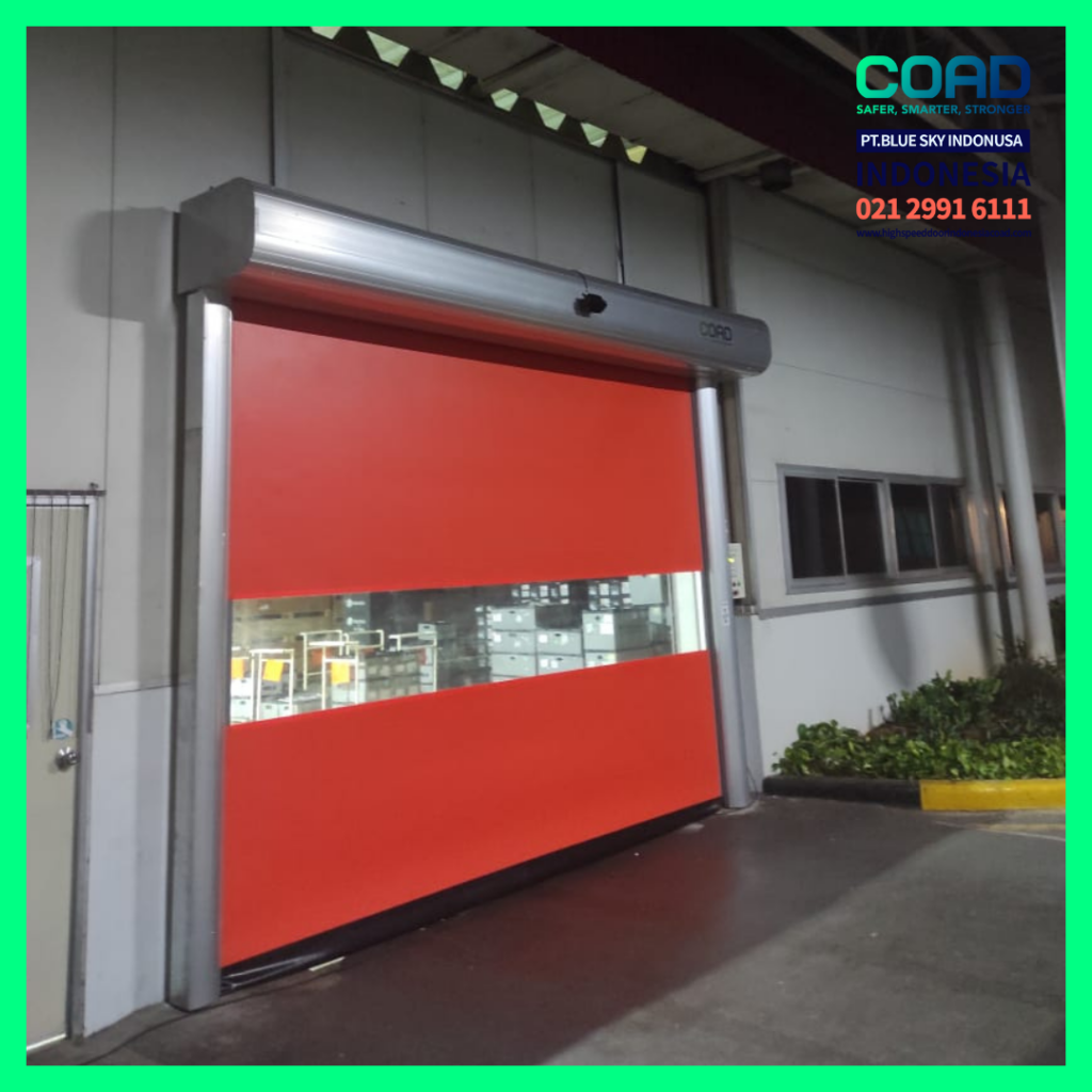 high speed door, coad indonesia, pintu otomatis, high speed door indonesia, instalasi cepat, pintu gudang minimalis