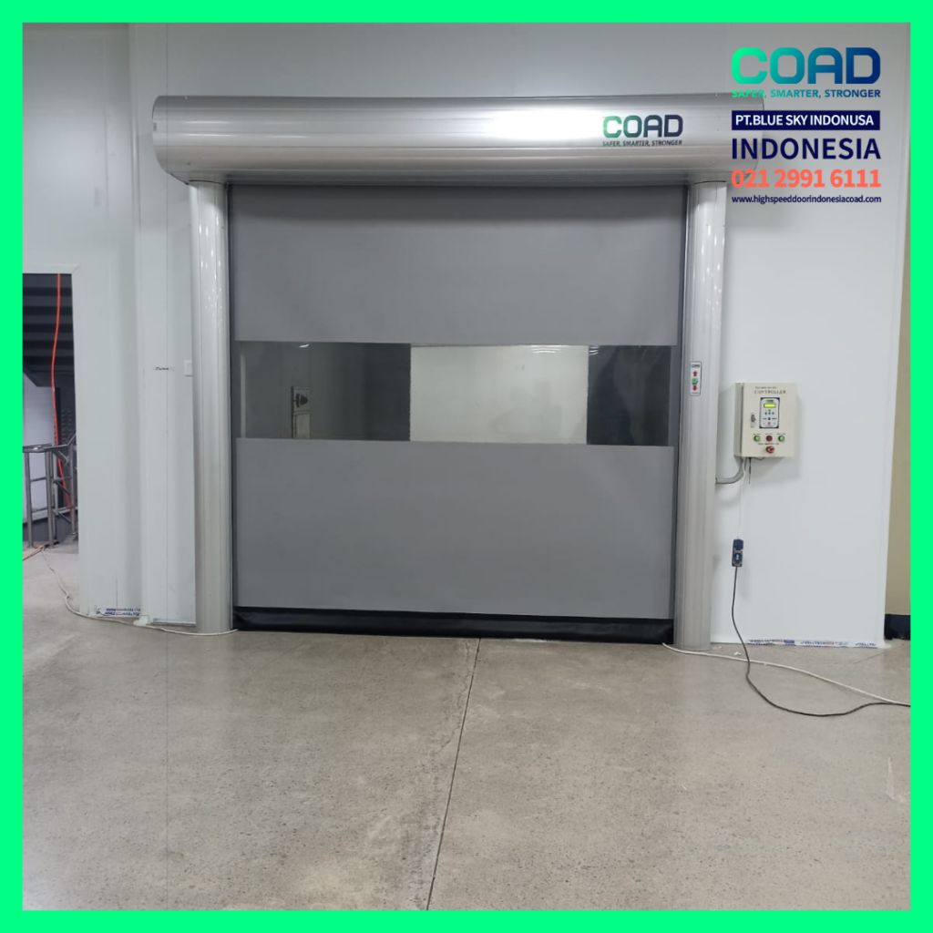 high speed door, coad indonesia, pintu otomatis, high speed door indonesia, instalasi cepat, pintu gudang minimalis