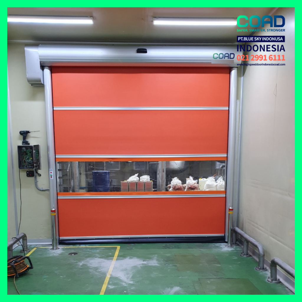 high speed door, coad indonesia, pintu otomatis, high speed door indonesia, instalasi cepat, pintu gudang minimalis