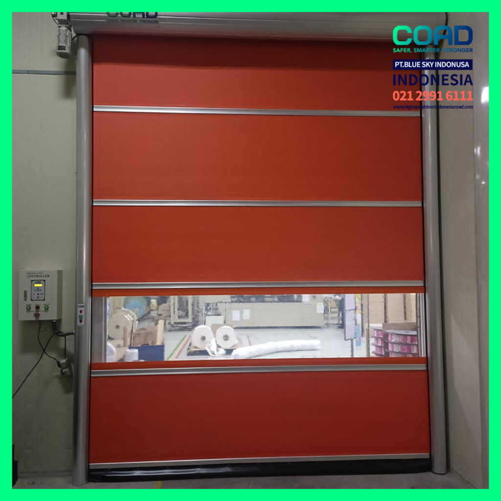 high speed door, coad indonesia, pintu otomatis, high speed door indonesia, instalasi cepat, pintu gudang minimalis