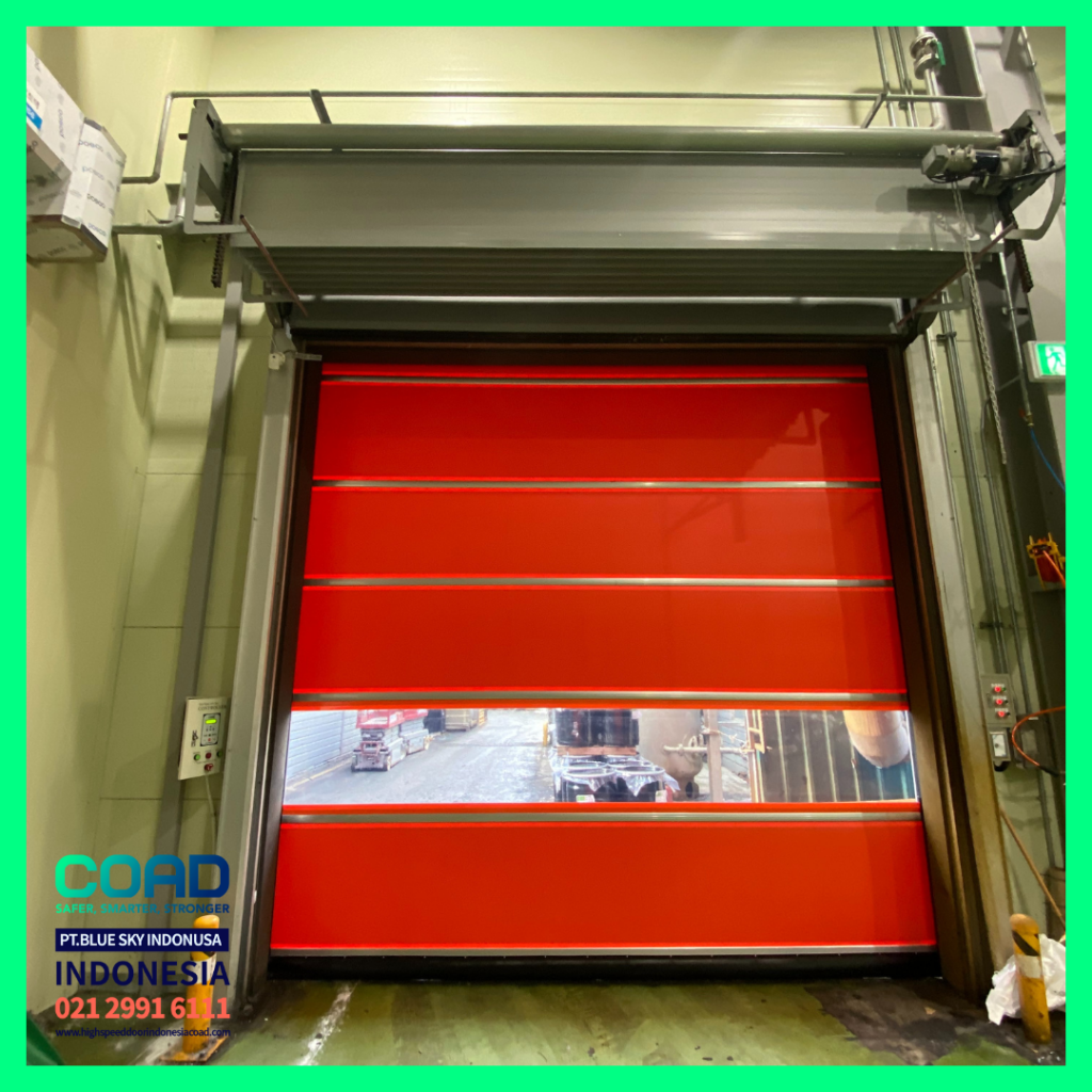 high speed door, coad indonesia, pintu otomatis, high speed door indonesia, instalasi cepat, pintu gudang minimalis