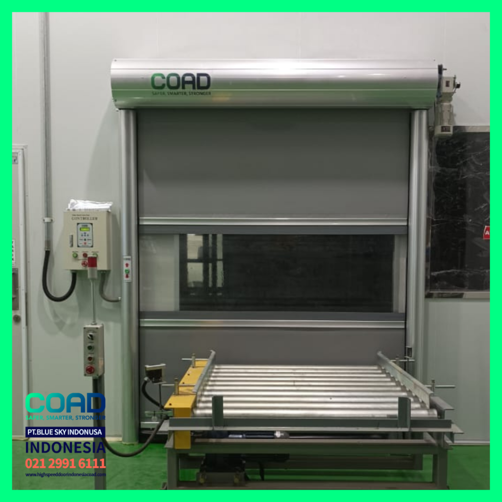 high speed door, coad indonesia, pintu otomatis, high speed door indonesia, instalasi cepat, pintu gudang minimalis