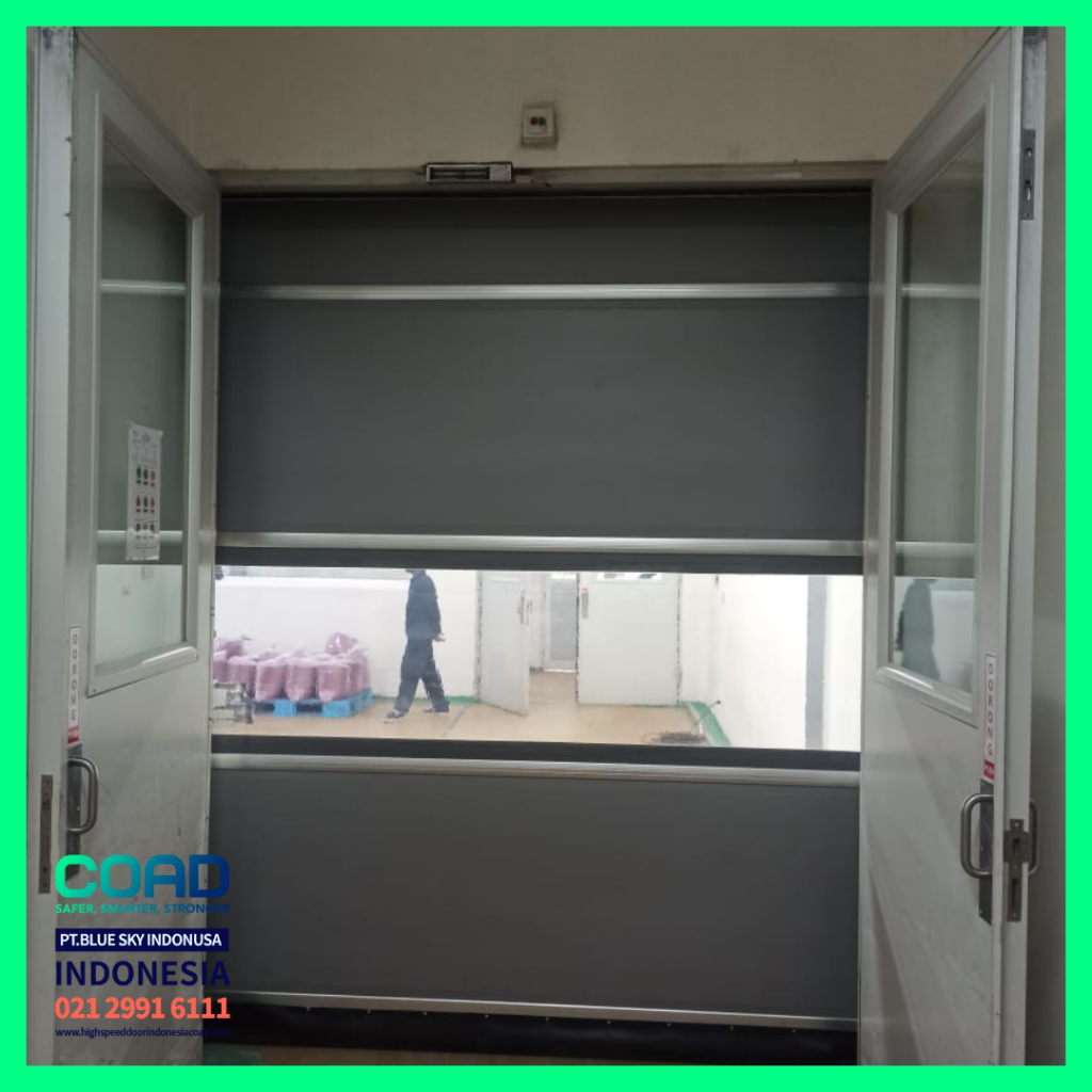 high speed door, coad indonesia, pintu otomatis, high speed door indonesia, instalasi cepat, pintu gudang minimalis