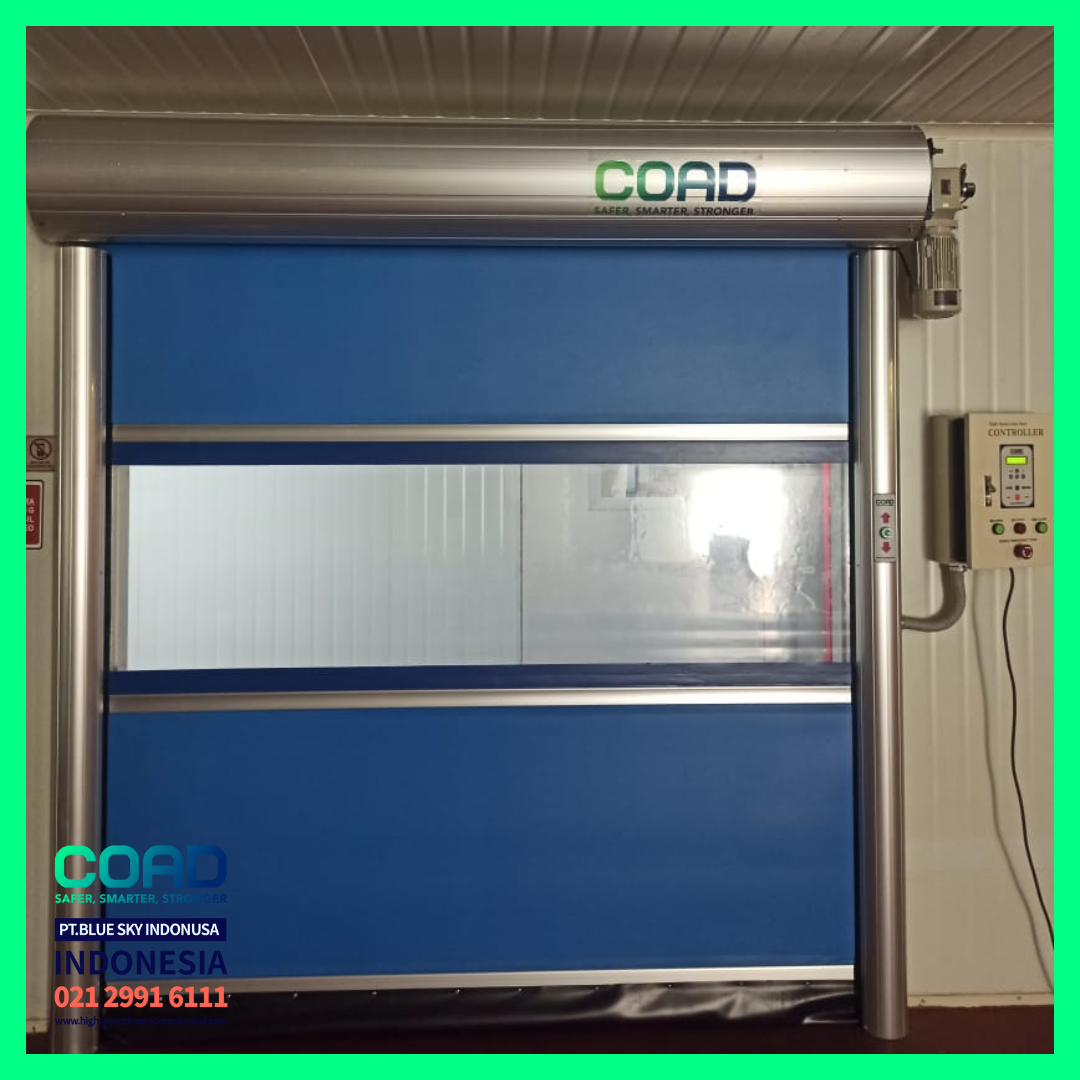 high speed door, coad indonesia, pintu otomatis, high speed door indonesia, instalasi cepat, pintu gudang minimalis