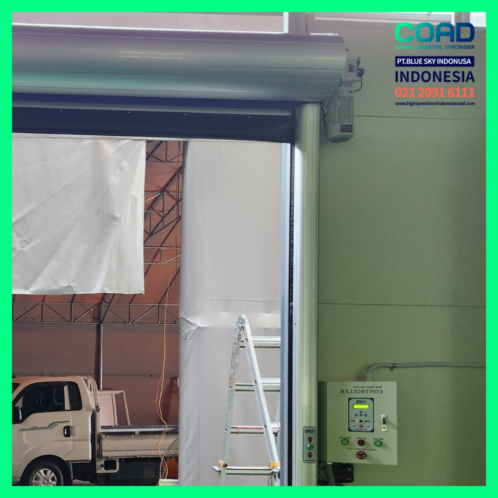 high speed door, coad indonesia, pintu otomatis, high speed door indonesia, instalasi cepat, pintu gudang minimalis
