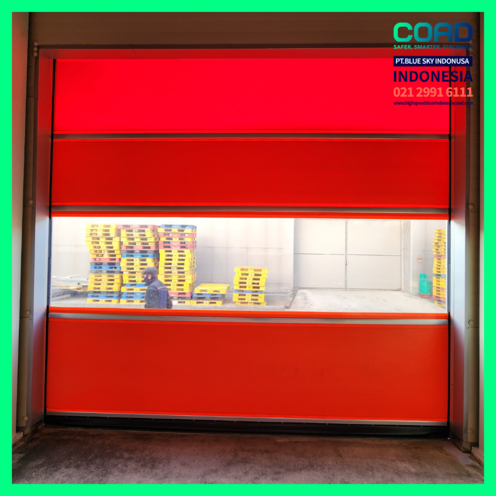 high speed door, coad indonesia, pintu otomatis, high speed door indonesia, instalasi cepat, pintu gudang minimalis