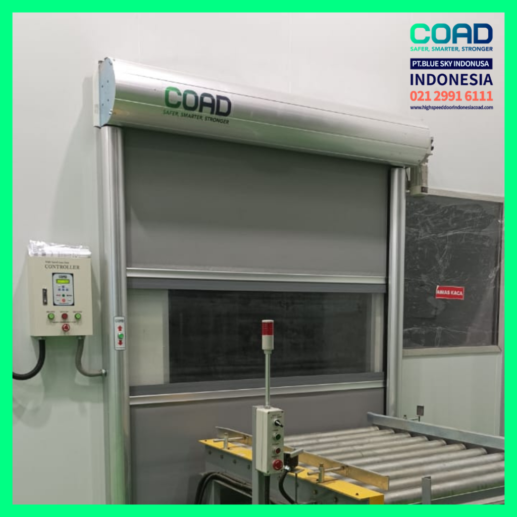 high speed door, coad indonesia, pintu otomatis, high speed door indonesia, instalasi cepat, pintu gudang minimalis