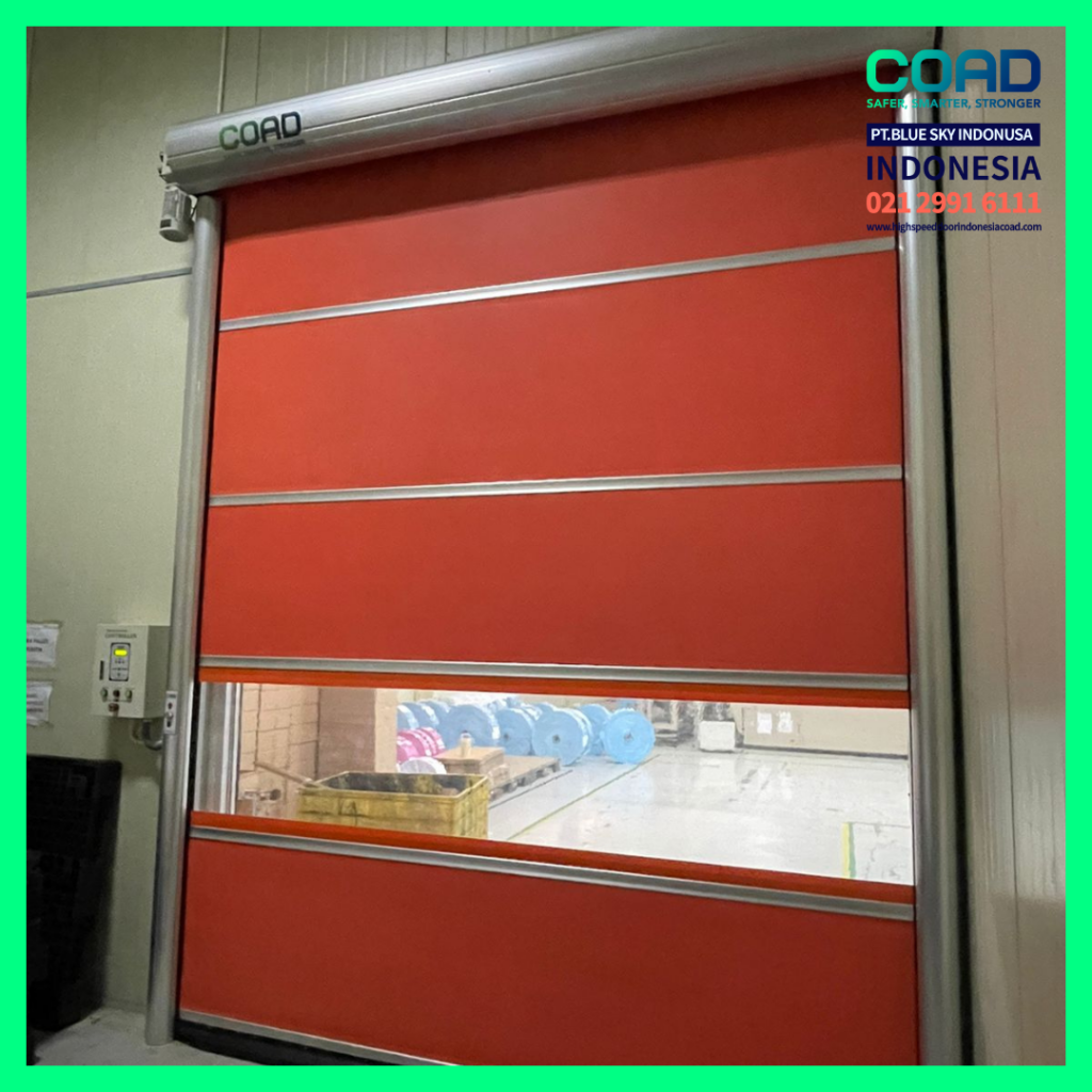 high speed door, coad indonesia, pintu otomatis, high speed door indonesia, instalasi cepat, pintu gudang minimalis