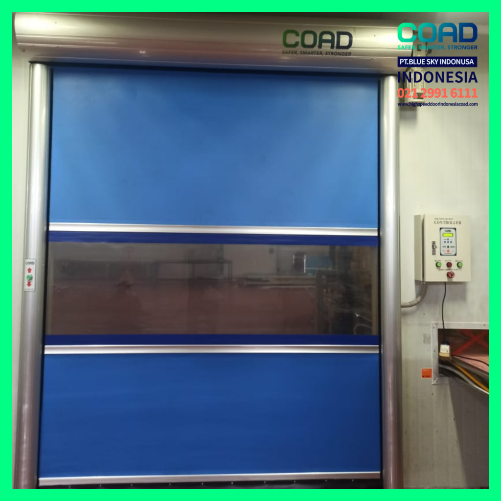 high speed door, coad indonesia, pintu otomatis, high speed door indonesia, instalasi cepat, pintu gudang minimalis