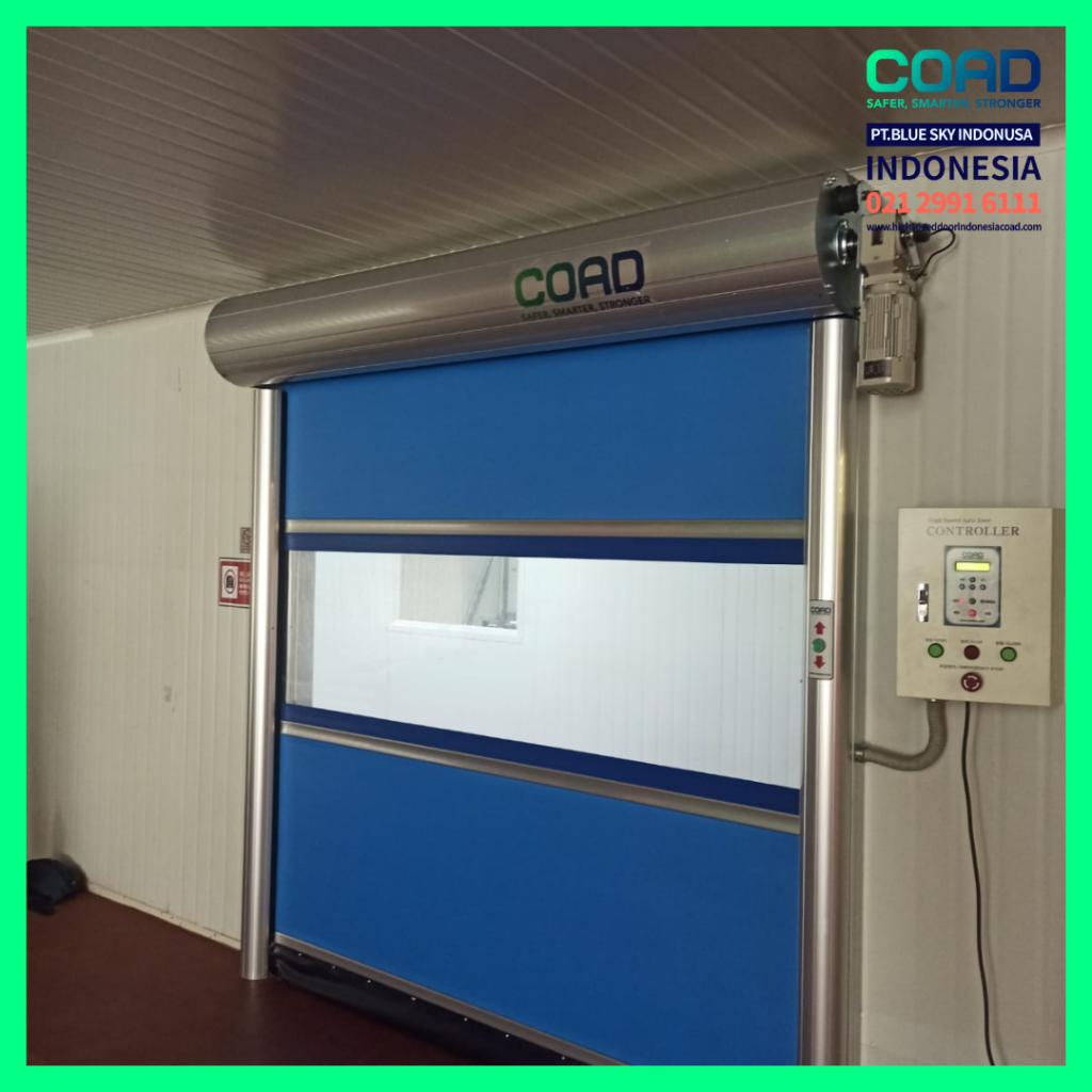 high speed door, coad indonesia, pintu otomatis, high speed door indonesia, instalasi cepat, pintu gudang minimalis