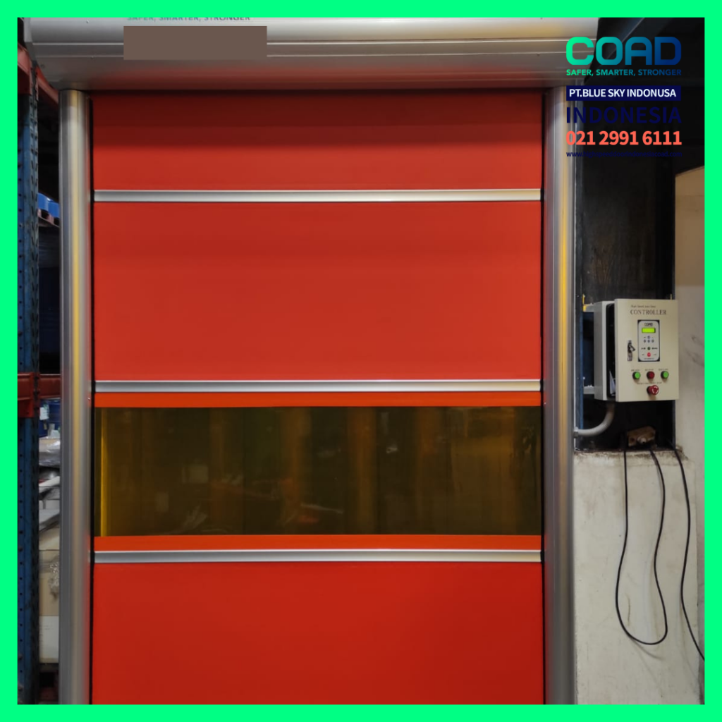 high speed door, coad indonesia, pintu otomatis, high speed door indonesia, instalasi cepat, pintu gudang minimalis