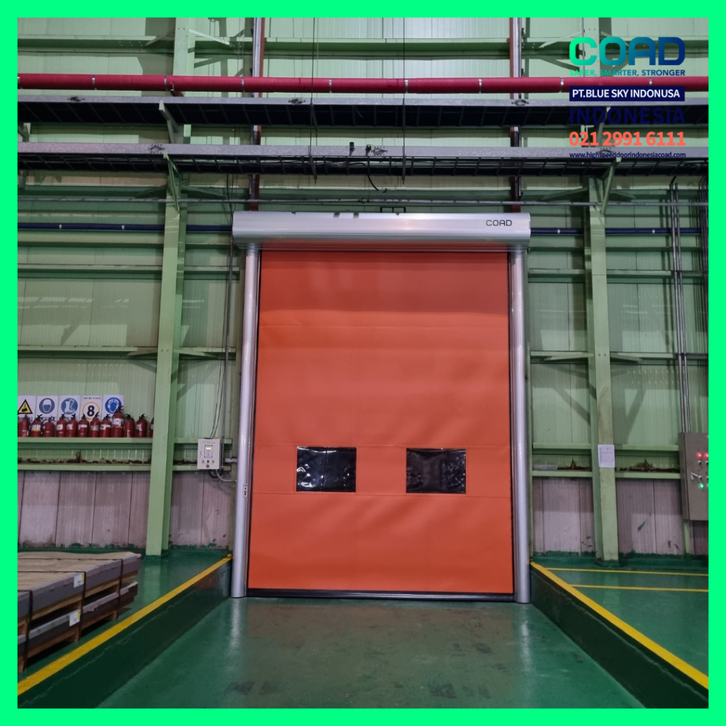 high speed door, coad indonesia, pintu otomatis, high speed door indonesia, instalasi cepat, pintu gudang minimalis