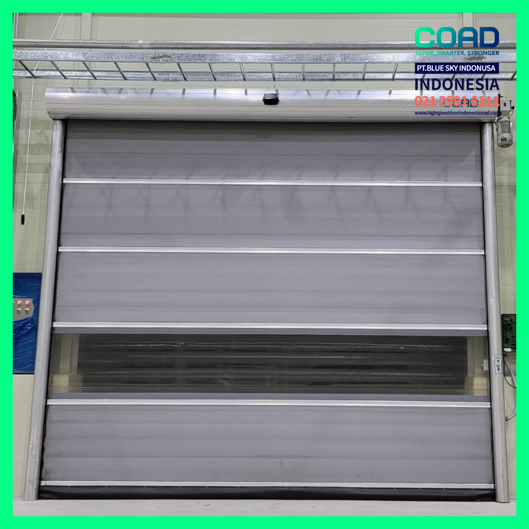 high speed door, coad indonesia, pintu otomatis, high speed door indonesia, instalasi cepat, pintu gudang minimalis