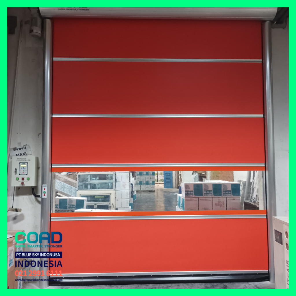 high speed door, coad indonesia, pintu otomatis, high speed door indonesia, instalasi cepat, pintu gudang minimalis