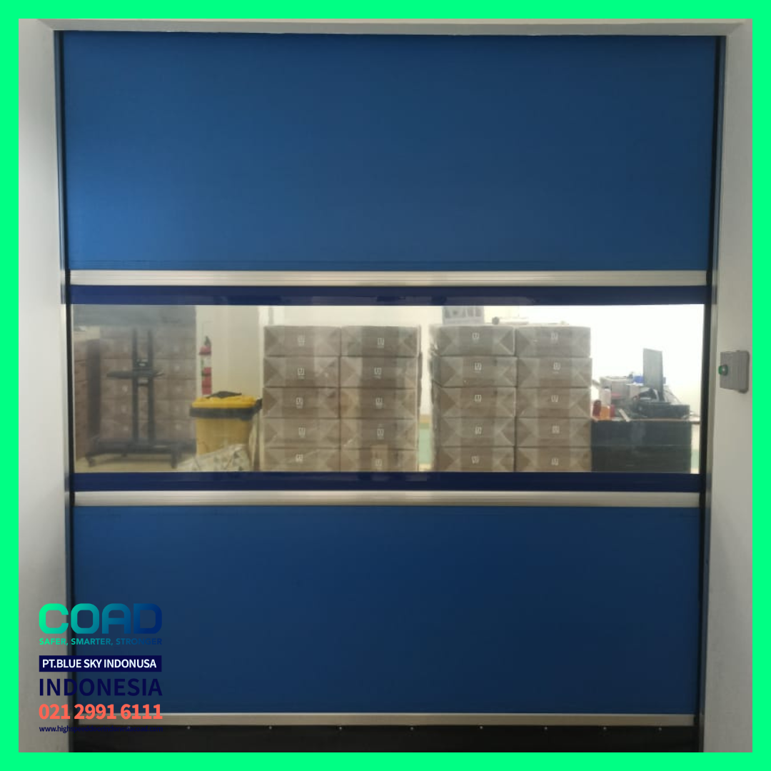 high speed door, coad indonesia, pintu otomatis, high speed door indonesia, instalasi cepat, pintu gudang minimalis