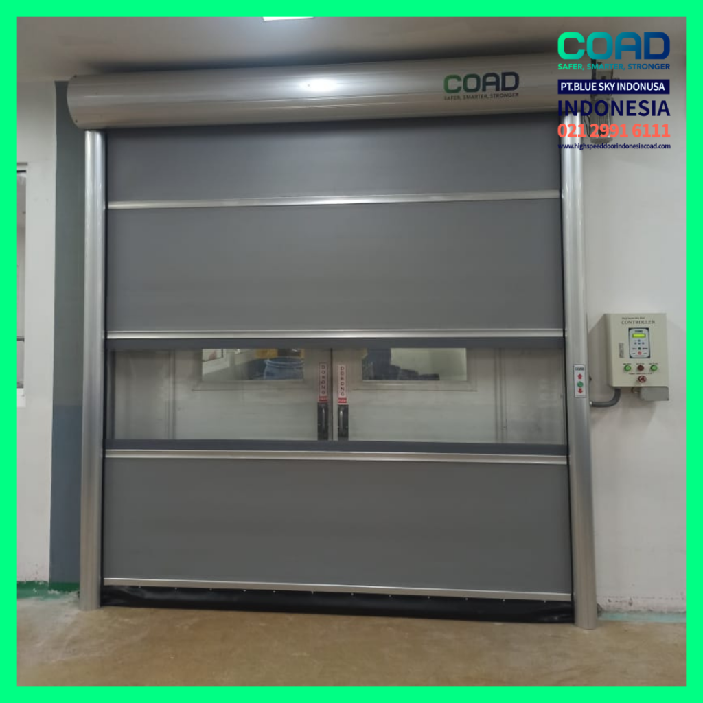 high speed door, coad indonesia, pintu otomatis, high speed door indonesia, instalasi cepat, pintu gudang minimalis