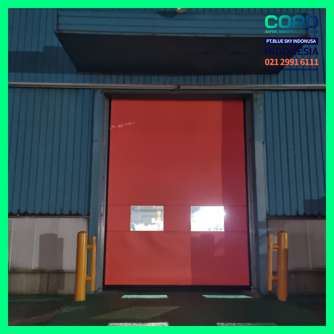 high speed door, coad indonesia, pintu otomatis, high speed door indonesia, instalasi cepat, pintu gudang minimalis