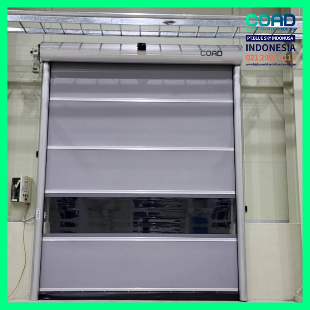 high speed door, coad indonesia, pintu otomatis, high speed door indonesia, instalasi cepat, pintu gudang minimalis
